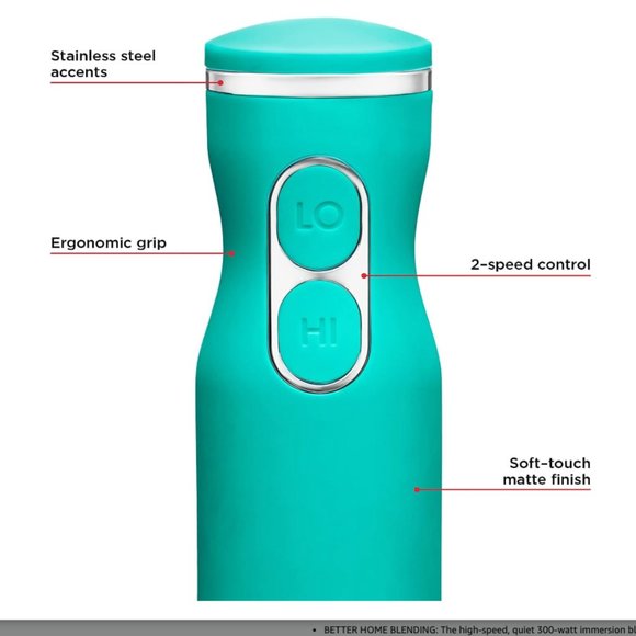 Chefman Immersion Stick Hand Blender with Stainless Steel Blades, - Picture 2 of 6